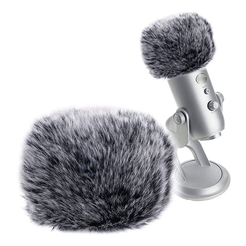 Adecuado para azul muñeco de nieve azul YETI Snow Monster Cubierta de micrófono de condensador de triángulo de hierro Cubierta a prueba de viento Cubierta de micrófono