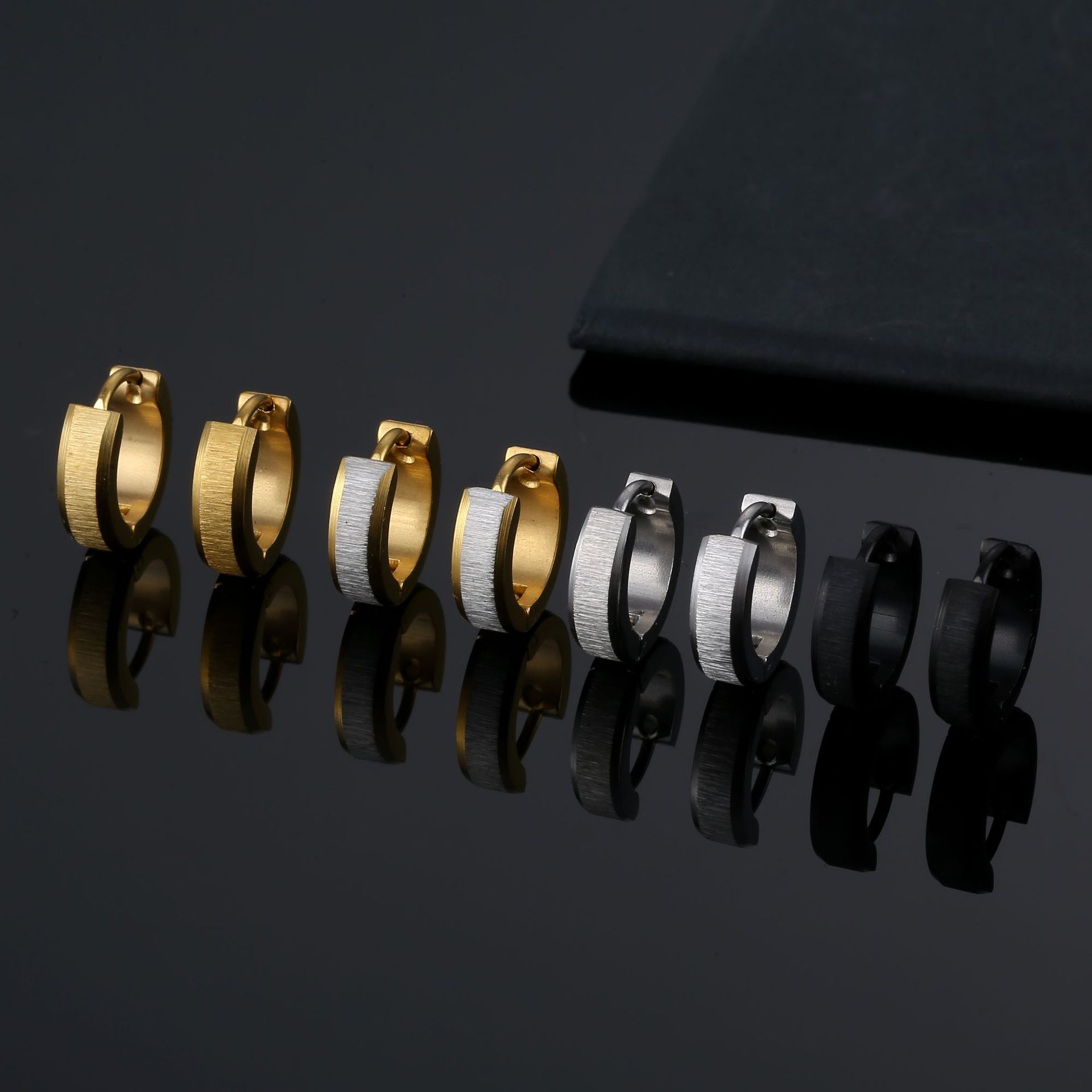 4g Weight Earrings Event & Party Supplies Earrings Classification 1 Piece Simple Style Solid Color Titanium Steel Plating Earrings