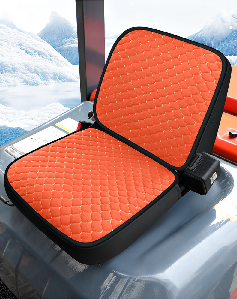New excavator forklift winter seat cover forklift engineering vehicle agricultural vehicle general warm short plush seat cover cross-border