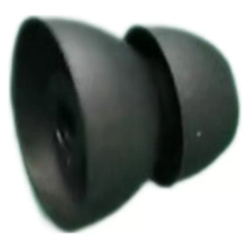 (2개) 워키 토키 헤드셋 공기 덕트 교체 고막 이어캡 실리콘 더블 레이어 블랙 귀마개 10 개