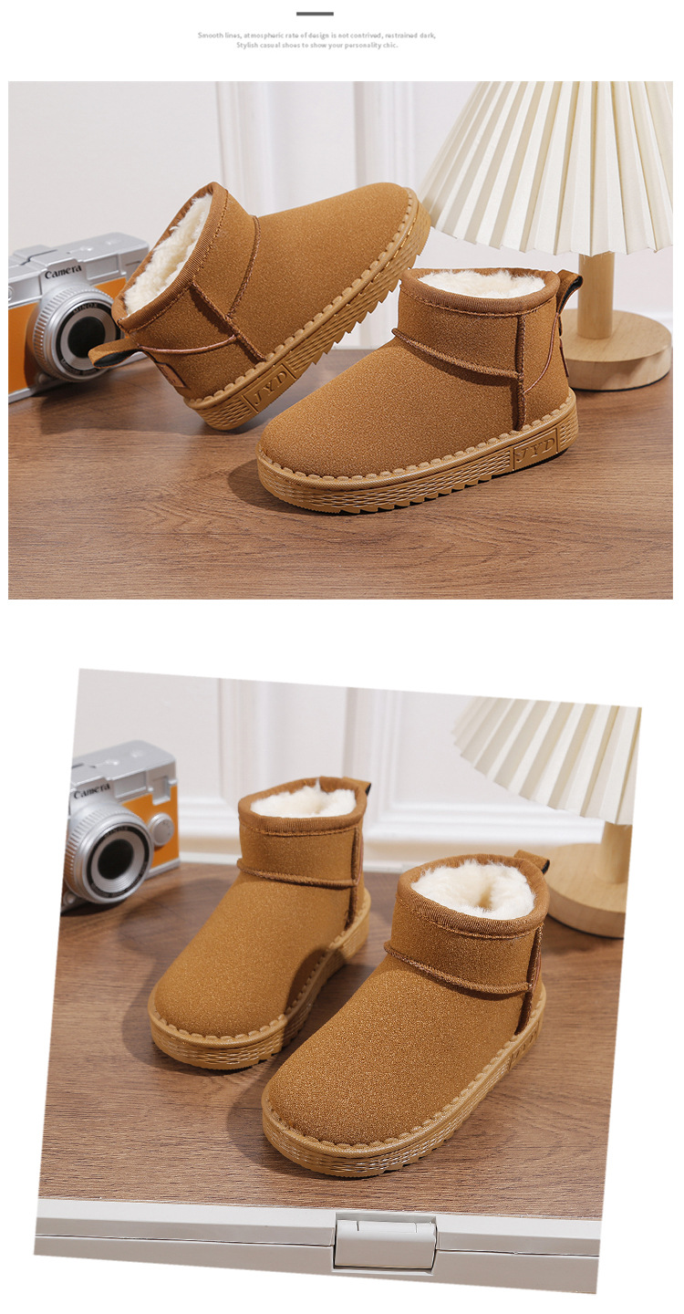 Botas de neve infantis para mulheres no outono e inverno de 2023, novo calor espesso e pelúcia para meninos de oito ou nove anos,_voghion.com