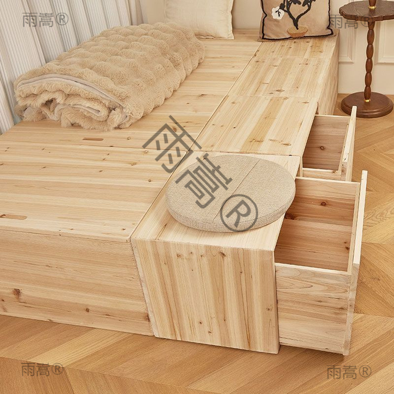 Tatami Wooden Box Bed, Solid Wood Storage Box, Rectangular Storage Box That Can Be Used for Sitting, Widened Splicing Cabinet Bed Box Tatami Wooden Box Bed, Solid Wood Storage Box, Rectangular Storage Box That Can Be Used for Sitting, Widened Splicing Cabinet Bed Box