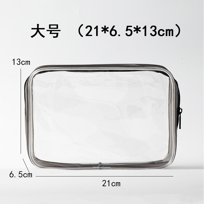 Bolsa de lavado visual de PVC espesa en stock bolsa de almacenamiento de cosméticos de viaje al aire libre bolsa de cremallera impermeable