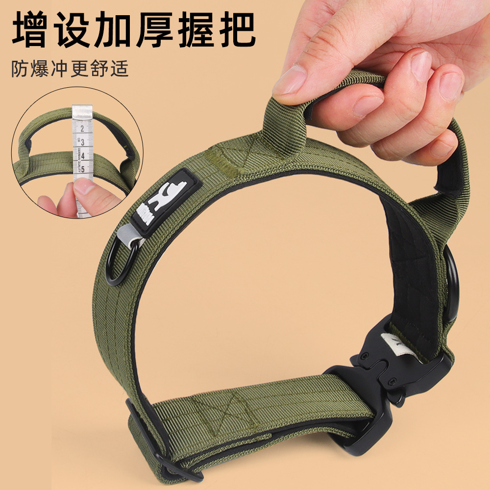 Amazon táctico collar de nylon collar para mascotas collar de buceo al aire libre forrado collar de perros grandes