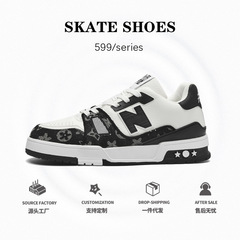 春秋新百倫酷跑男鞋潮流休閒百搭板鞋運動鞋女情侶n字鞋跑步鞋