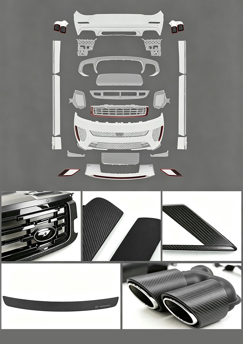 Suitable for 2023-2026 Land Rover New Range Rover Sport upgraded SV body kit, front bumper, rear bumper, side skirts, tail