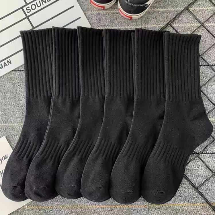 Calcetines primavera y verano niñas tubo medio color sólido mujer todo fósforo jk personalidad de tendencia tubo medio largo color sólido aguja gruesa apilamiento calcetines estilo delgado