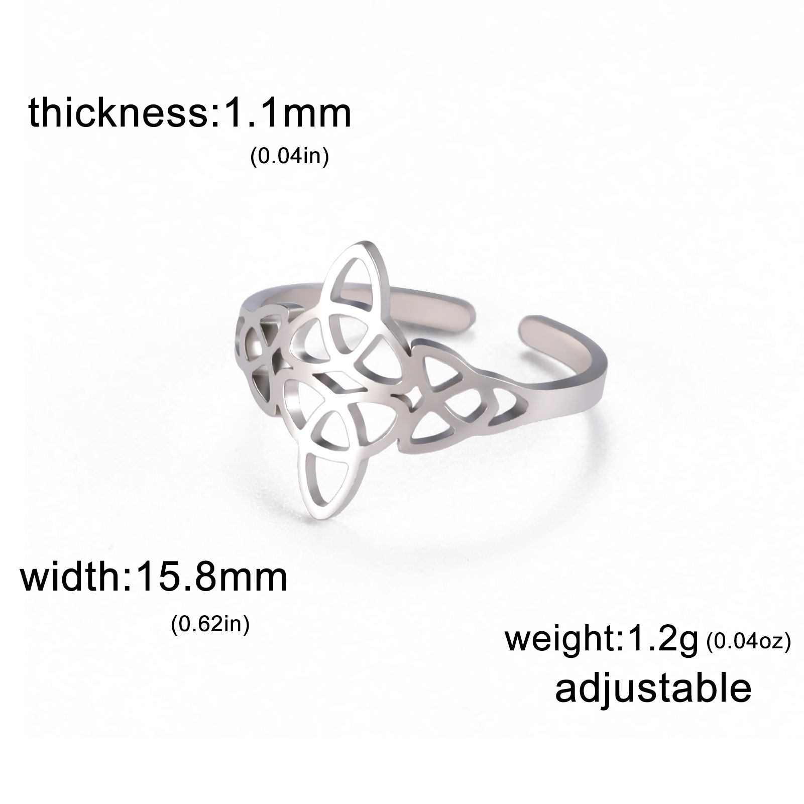 Open Rings Classification Wholesale Jewelry Retro Witches Knot Titanium Steel Plating Open Rings