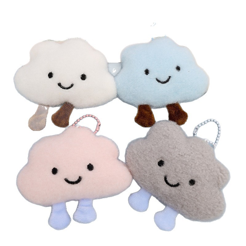 Colgante de peluche de dibujos animados adorable comida jugar nubes DYI bolsos colgantes llaveros colgantes joyas broches pequeños accesorios