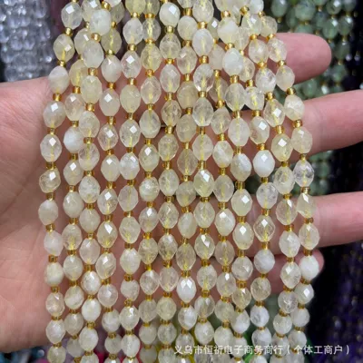 wholesale | Zərgərlik ara hissələri - lemon-crystal-8x6mm-approximately-18-beads-per-strand-short-style