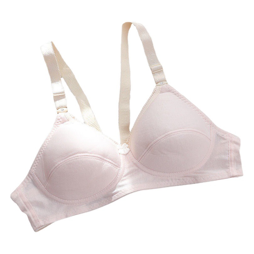 Dezhuli 2828 underwear for middle-aged and elderly people without steel ring thin comfortable mother bra soft two-row buckle