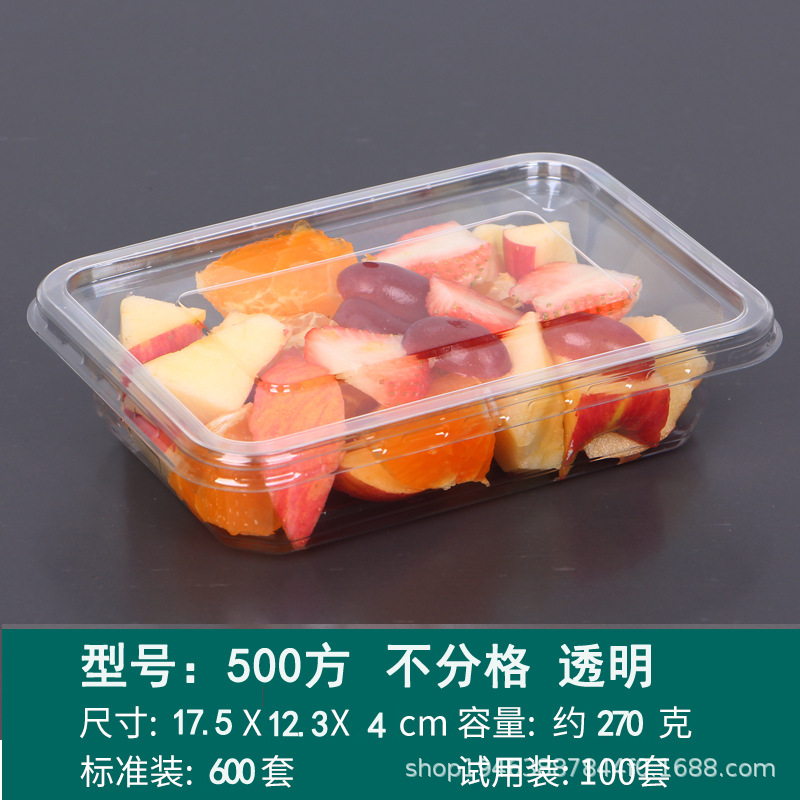 Caja de embalaje de fruta para llevar yogur comercial postre caja de embalaje de leche de soja PET desechable caja de pesca de fruta