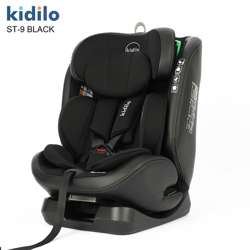 Kidilo Kids Safety Seat for Car Use, Baby Car Seat with 360 Rotation, Suitable for Sitting and Reclining, for Ages 0-12
