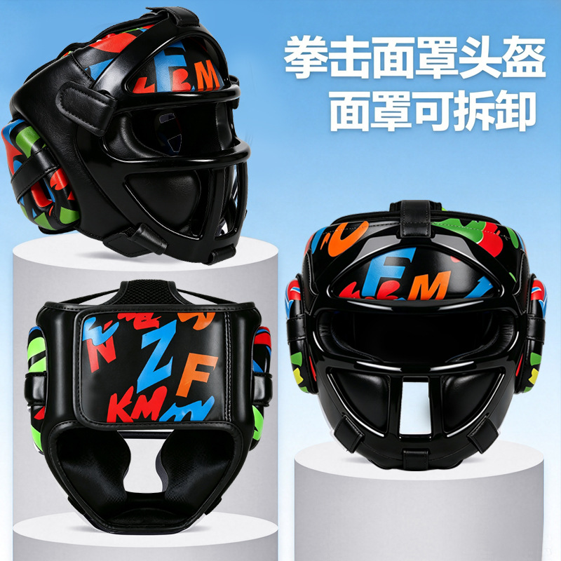 Sanda boxeo taekwondo protección de la cabeza competencia rendimiento ejercicio protección de la cabeza ejercicios de la mañana protección de los ojos protección de la nariz protección de la cara casco