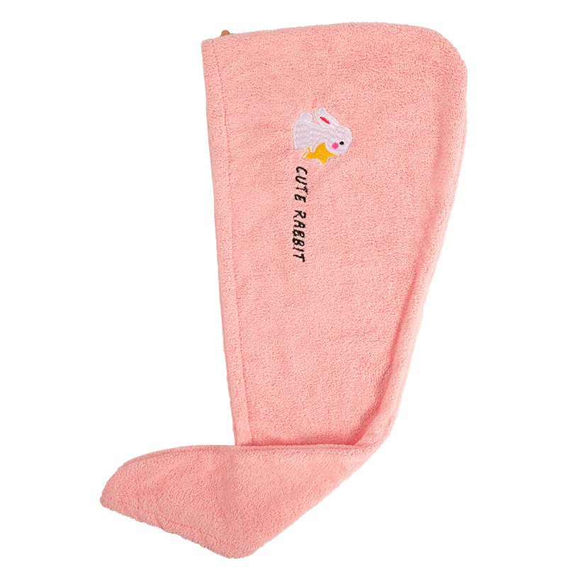 Gorro de secado de vellón de coral Toalla de secado de cabello engrosada para mujer Gorro de secado de cabello absorbente fuerte Gorro de ducha de secado rápido Pañuelo de cabeza Gorro de secado de cabello al por mayor