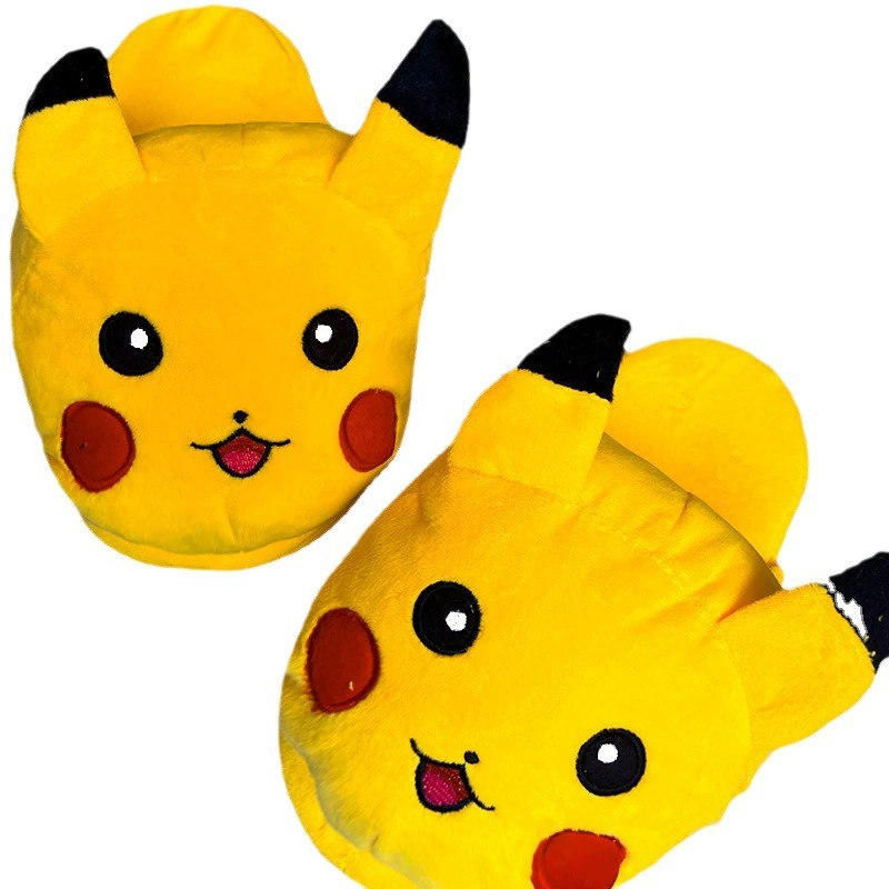 Заводская direct Pikachu новогодние хлопковые тапочки - милые домашние плюшевые тапочки, теплый осень/зима