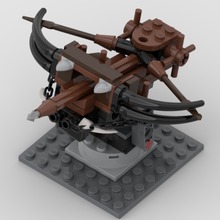 中世纪攻城武器十字弓箭弩箭积木拼装玩具模型兼容乐高小颗粒moc