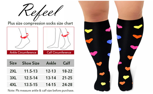 Plus size plus fat compression socks Amazon US vein second level elastic socks fat calf socks obesity socks