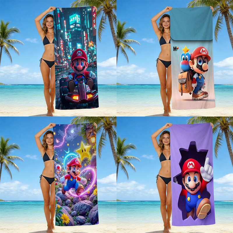 Amazon's Best-Selling Mario Beach Towel, Quick-Drying and Water-Absorbent Swimming Towel, Digital Printing, Multiple Colors Available, Large Quantity, Great Price Amazon's Best-Selling Mario Beach Towel, Quick-Drying and Water-Absorbent Swimming Towel, Digital Printing, Multiple Colors Available, Large Quantity, Great Price