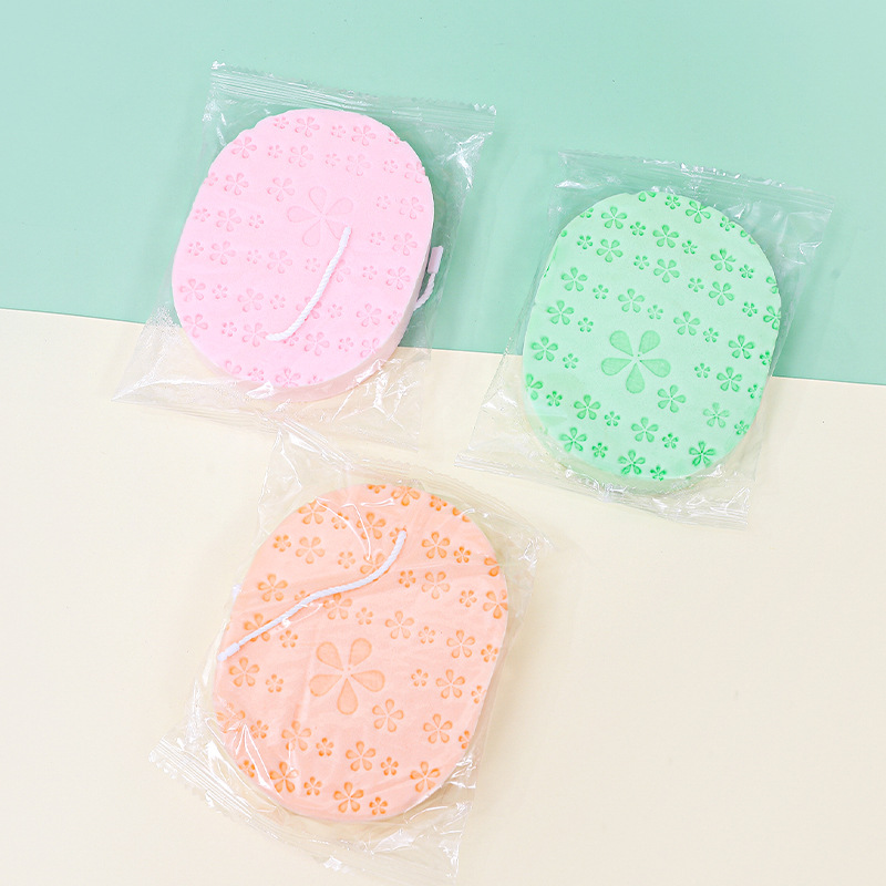Fábrica a medida 18T lavado de cara lavado color de algodón aleatorio limpieza de maquillaje limpia esponja de PVA