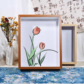 干花中空立体5cm相框16寸A3球衣贝壳昆虫标本24寸大尺寸画框批发