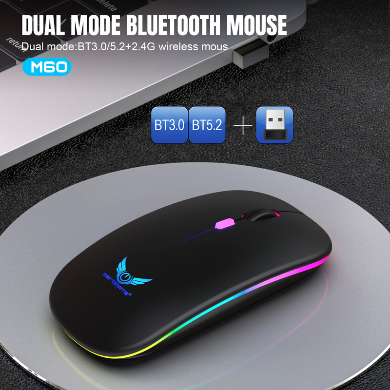 Bluetoothワイヤレスマウス源工場ビジネスオフィス薄型サイレントコンピュータ2.4g充電静音ワイヤレスマウス|undefined