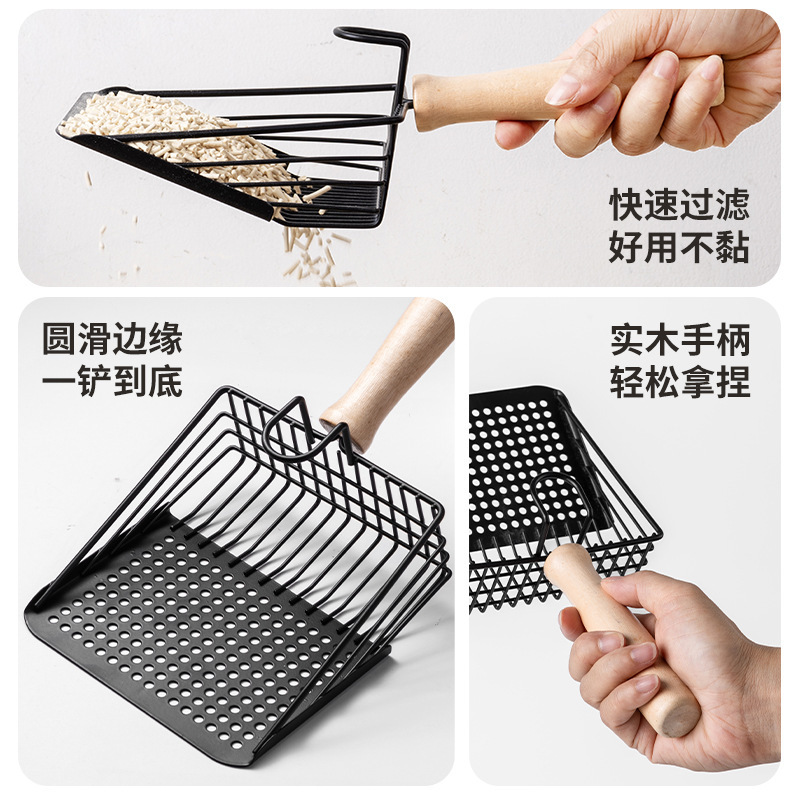 细孔大号小孔不锈钢二合一金属猫咪铲子神器膨润土豆腐芦丁鸡矿砂|undefined