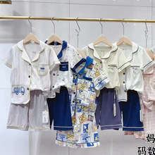 巴拉夏季儿童套装拿货 夏季睡衣家居服短袖直播货源 品牌童装批