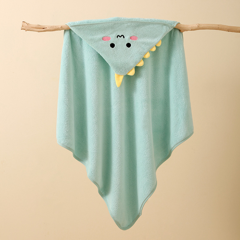 Toalla de baño para niños de lana de coral toalla de baño para recién nacidos toalla de baño linda capa de dibujos animados albornoz