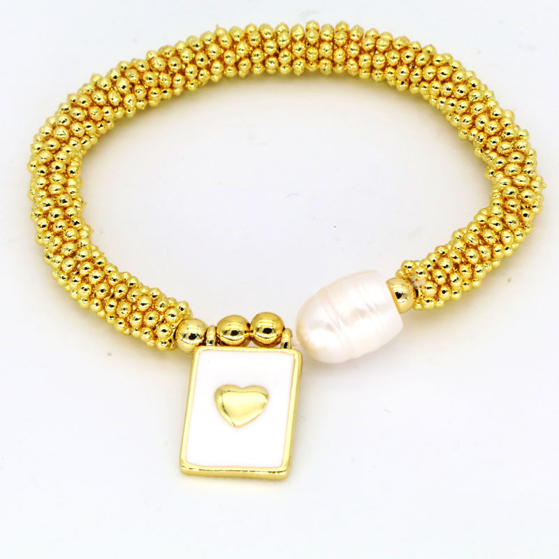 Copper Material Copper Enamel Plating Virgin Mary Star Heart Shape Bracelets