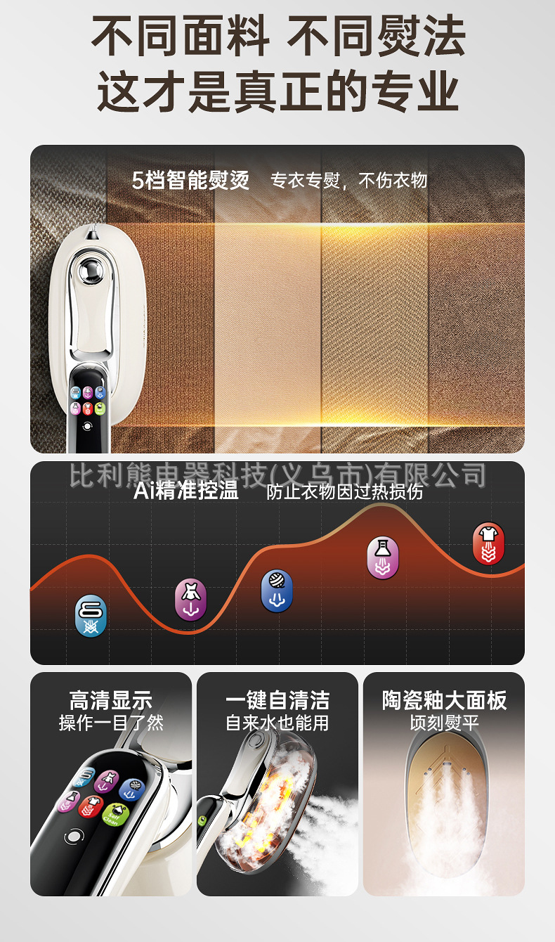 跨境新款手持挂烫机干湿两用电熨烫手持便携家用迷你大功率电熨斗