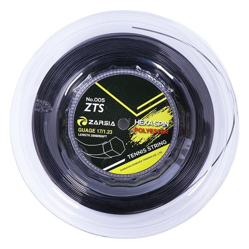 Теннисные струны ZARSIAHEXASPINT с шестигранным профилем для топсина, полиэстер, долговечные и устойчивые к ударам.