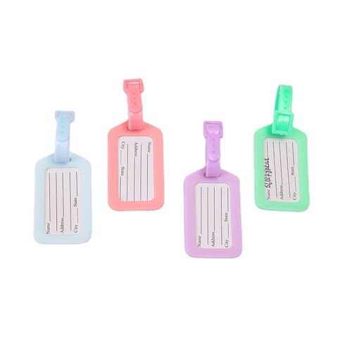 Manufacturer wholesale colorful large luggage tags plastic checked luggage tags travel tags with printable logo boarding passes