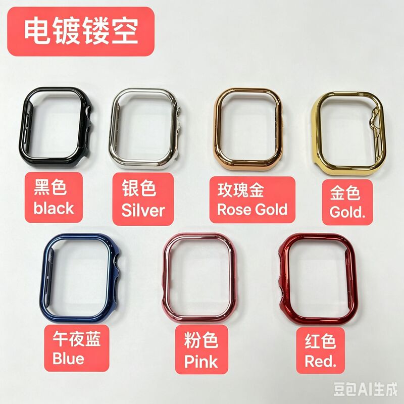 Suitable for Apple Watchs10/1146Mm Electroplated Pc Hollow Case Apple Watch Ultra Protective Half Case Suitable for Apple Watchs10/1146Mm Electroplated Pc Hollow Case Apple Watch Ultra Protective Half Case