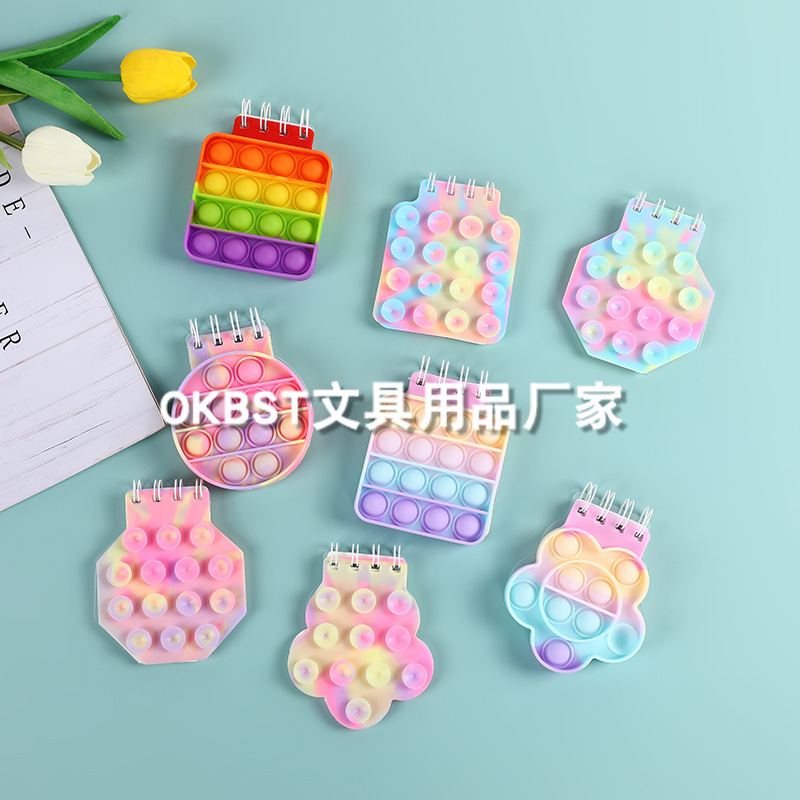 Ratón Killer Pioneer note Book Rainbow prensa música descompresión pequeño cuaderno burbuja música nota adhesiva descompresión Cuaderno del estudiante