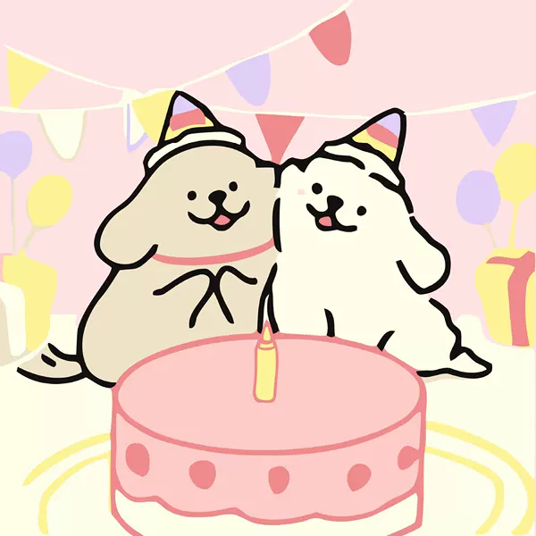 Line puppy [Rabbit grid] 01