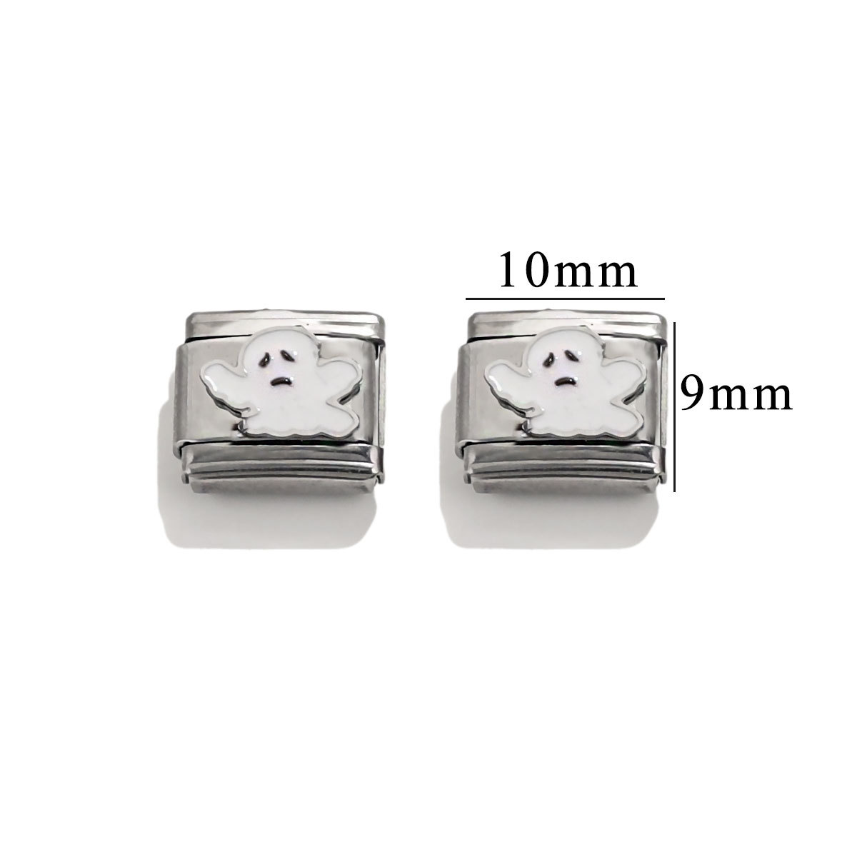 Titanio acero amor estampado patrón de goteo de aceite DIY pulsera de módulo italiano pulsera de encanto italiano