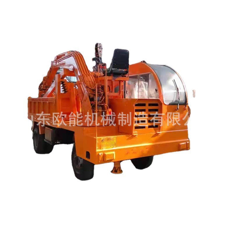 履带式忙挖挖两头随车长动臂小型随车厂家销可制送货运输车自卸