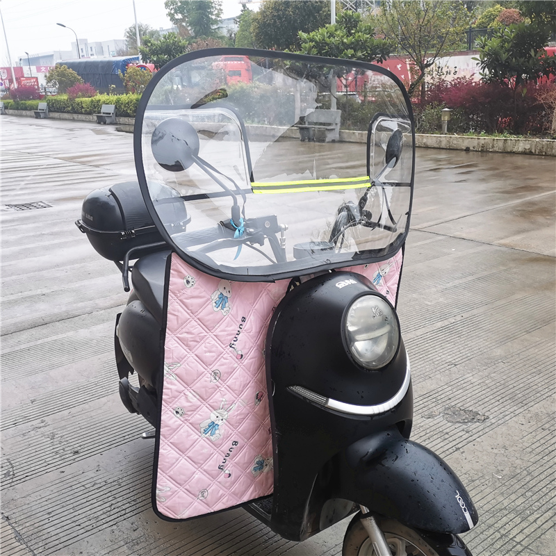 Cover, High — Universal Motorcycle front windshield - detachable-pink-rabbit-windproof-windshield