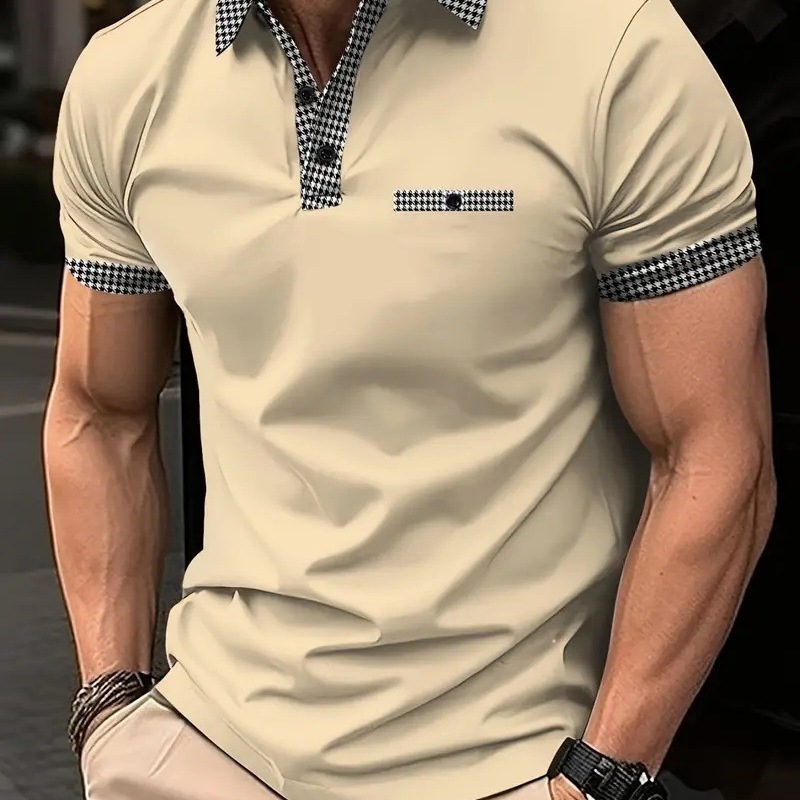Summer Cross-Border Fashion 3D Digital Printing New European and American Lapel Men's Loose Casual Short-Sleeved Button Polo Shirt