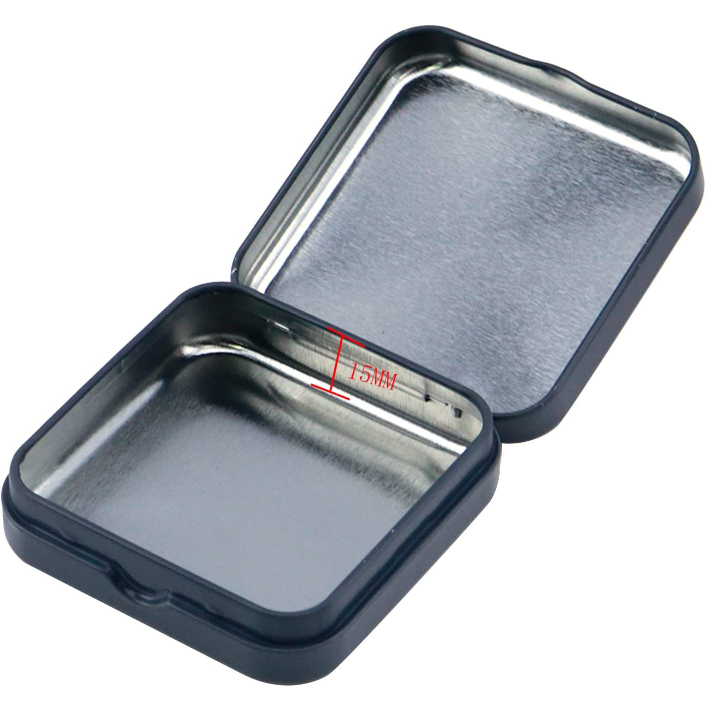 现货随身携带小方形翻盖链条铁罐糖果薄荷糖药丸储藏迷你小铁盒