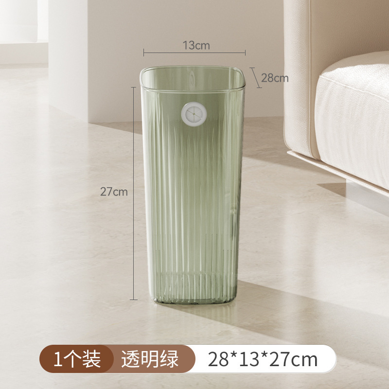 新しいシンプルな家庭用スリットゴミ箱透明蓋なし台所ごみかごトイレ紙かご代理|undefined