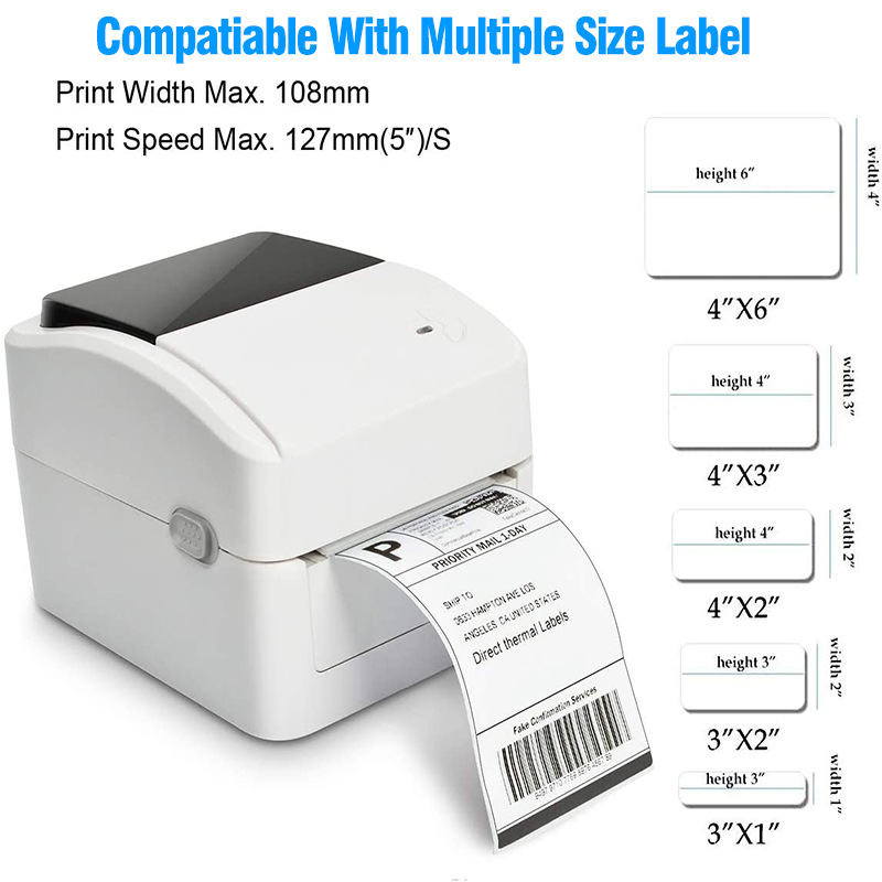 CoreTech XP-420B Thermal Barcode Label Printer Courier Shipping Label Machine Dual-Station Electronic Label Printer