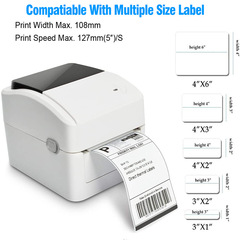 CoreTech XP-420B Thermal Barcode Label Printer Courier Shipping Label Machine Dual-Station Electronic Label Printer
