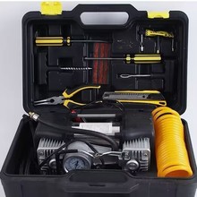 车载双缸充气泵12v便携式汽车用轮胎打气泵 电动高压冲气泵加气机