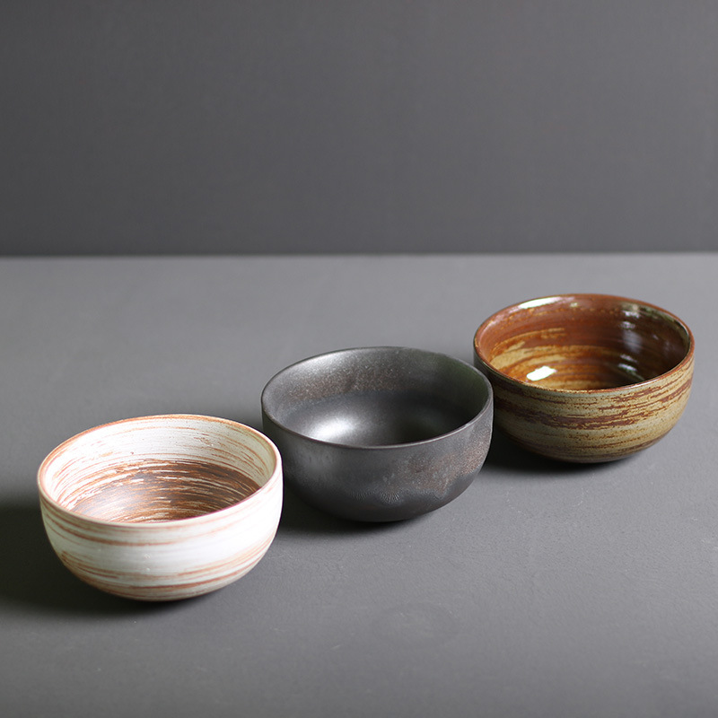 Coarse Pottery Japanese-style Matcha Bowl Tea Point Tool Gold Glaze Japanese Tea Set Accessories Special Bowl for Tea Ceremony