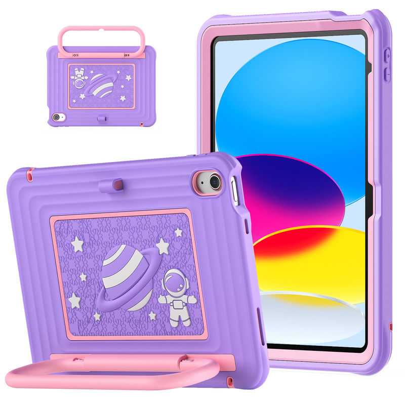 Suitable for Cross-Border Ipad11A16 Tablet Protective Case Air6 Kidsren's Silicone Anti-Fall Bracket Shell Painting A11Plus Suitable for Cross-Border Ipad11A16 Tablet Protective Case Air6 Kidsren's Silicone Anti-Fall Bracket Shell Painting A11Plus
