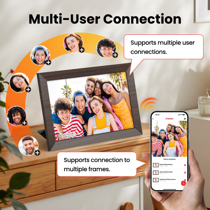 10inch Faremo Smart Cloud Photo Frame Mobile Phone Wireless Transmission of Pictures and Videos Digital Photo Frame Cross-Border Gift Original Manufacturer
