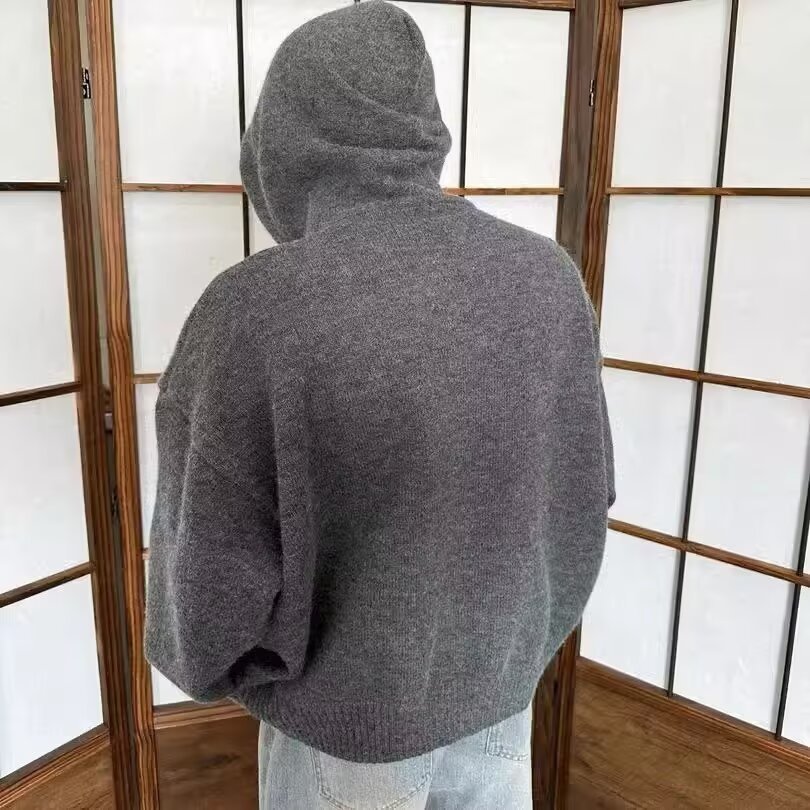 Inspired Oversized Hooded Sweater – Minimalist Unisex Knit Pullover (M-3XL, Soft & Warm Casual Wear For Men & Women)_viptrois.com