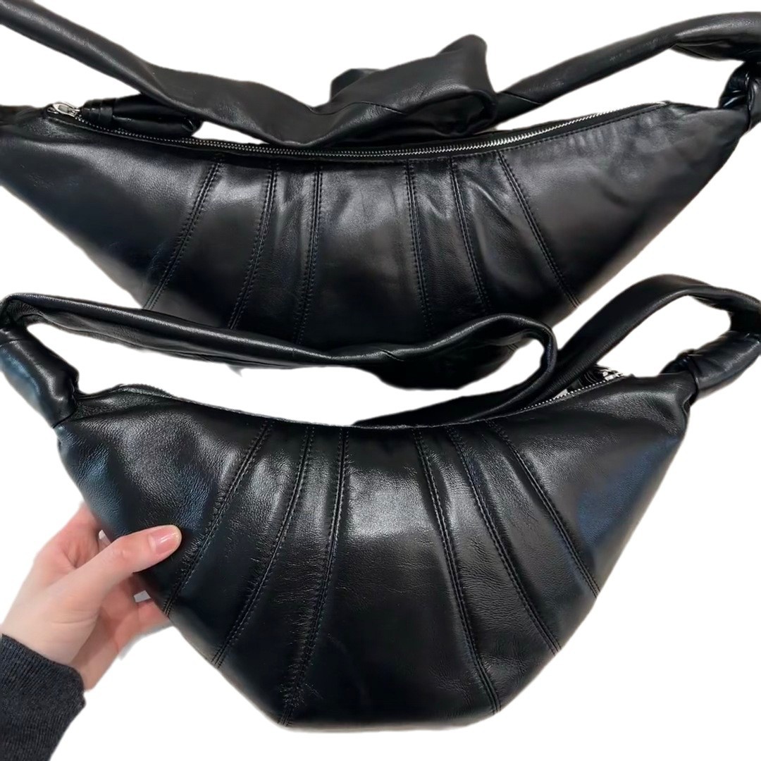 LE Cross-border Sheepskin Croissant Bag - Trendy Genuine Leather Shoulder & Crossbody Bag, Underarm Bag Wholesale - Thumbnail 5